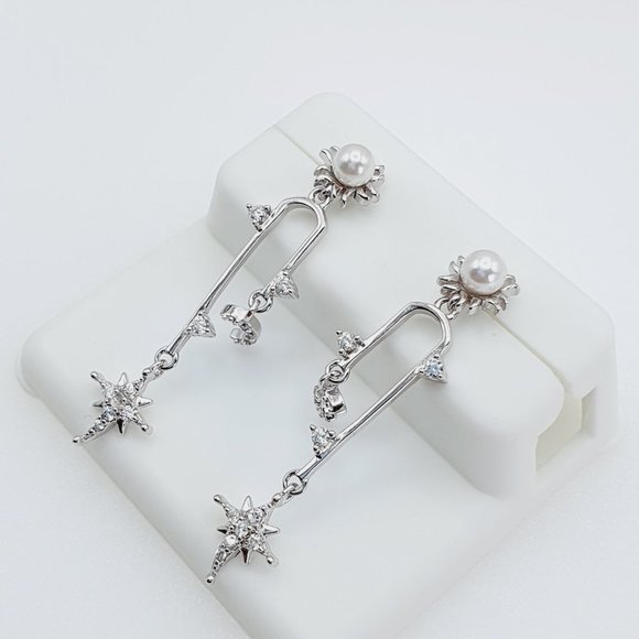 925 Sterling Silver Cubic Zirconia Earrings, U19254712 - Picture 10 of 10